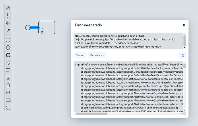 BPM error in modeler - Support - Jmix