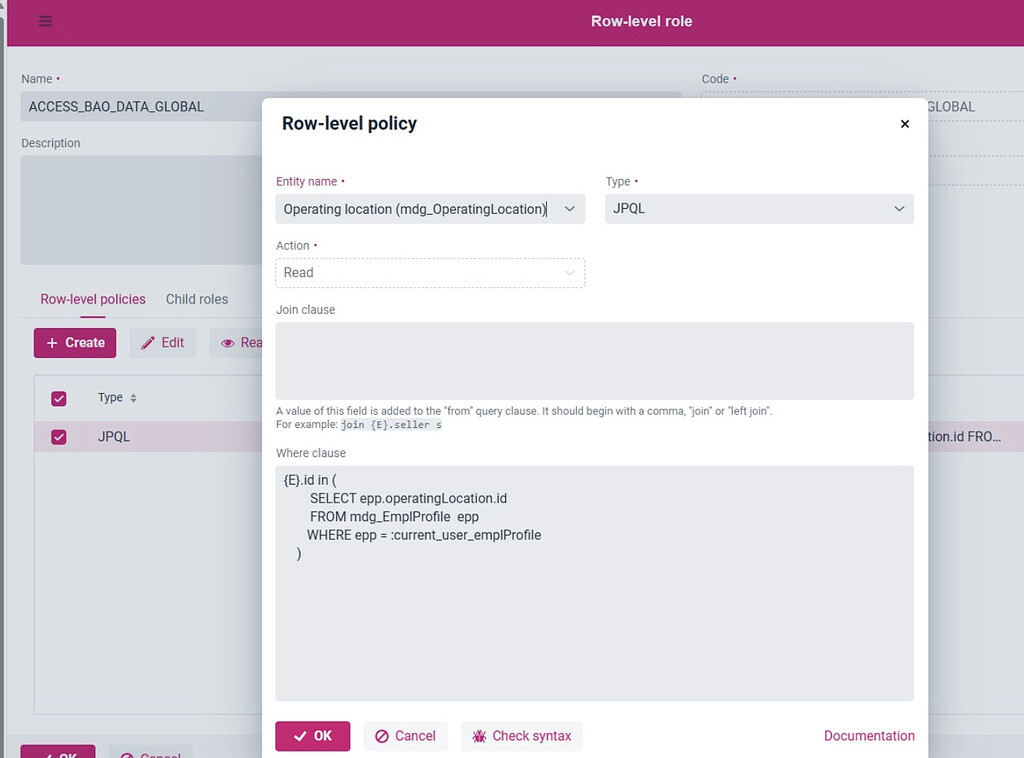 Row level security is not working for me - Support - Jmix