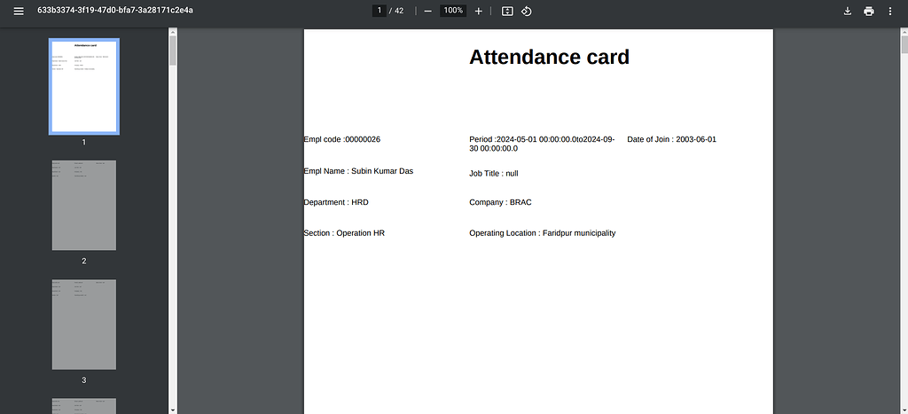 Table not shown in jasper report - Support - Jmix
