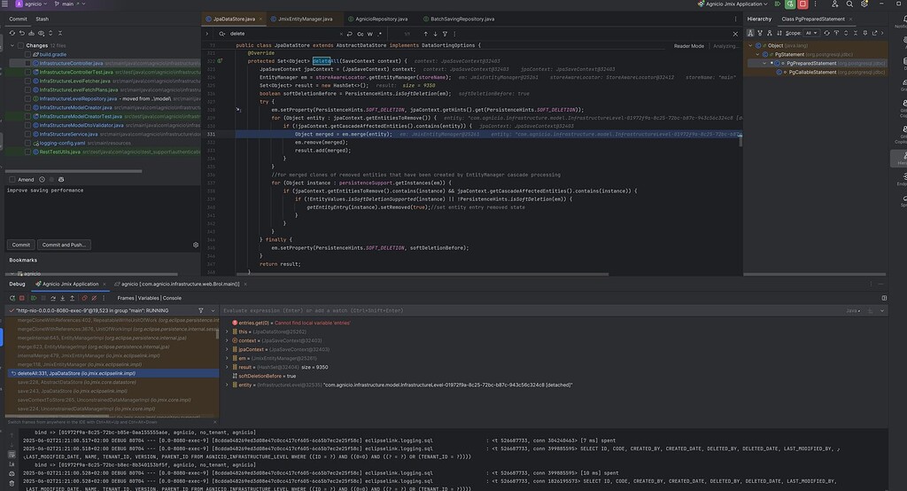 Need fast delete method for large sets of entities - Support - Jmix