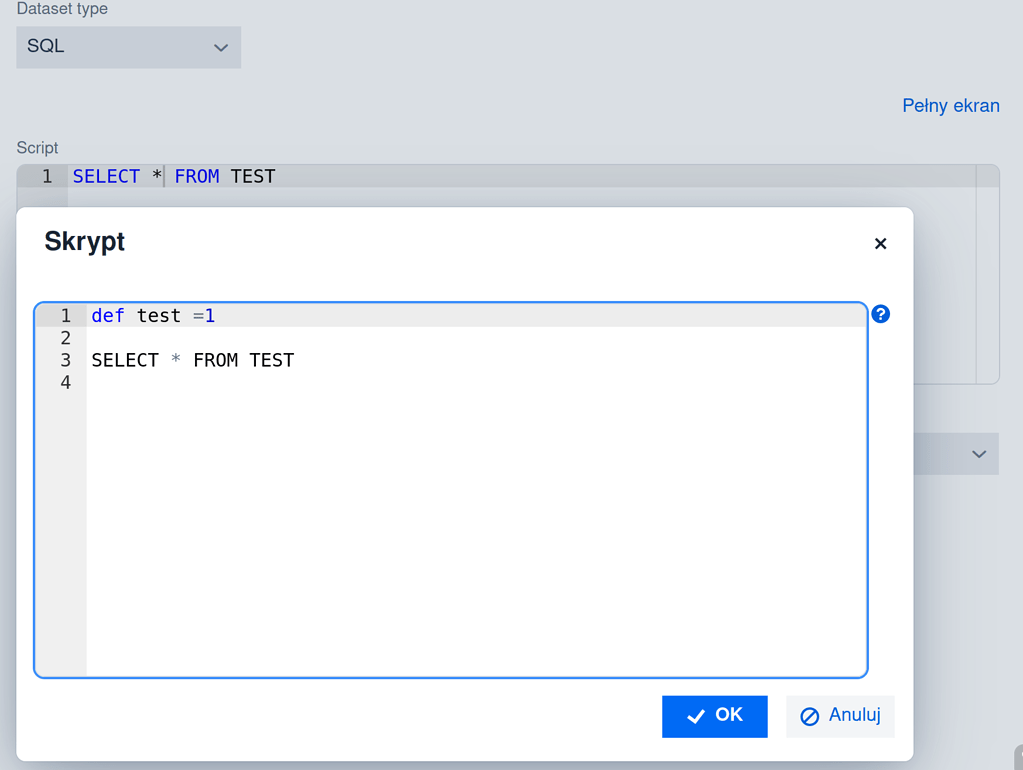 Groovy mode in the fullscreen script editor is always set Support Jmix