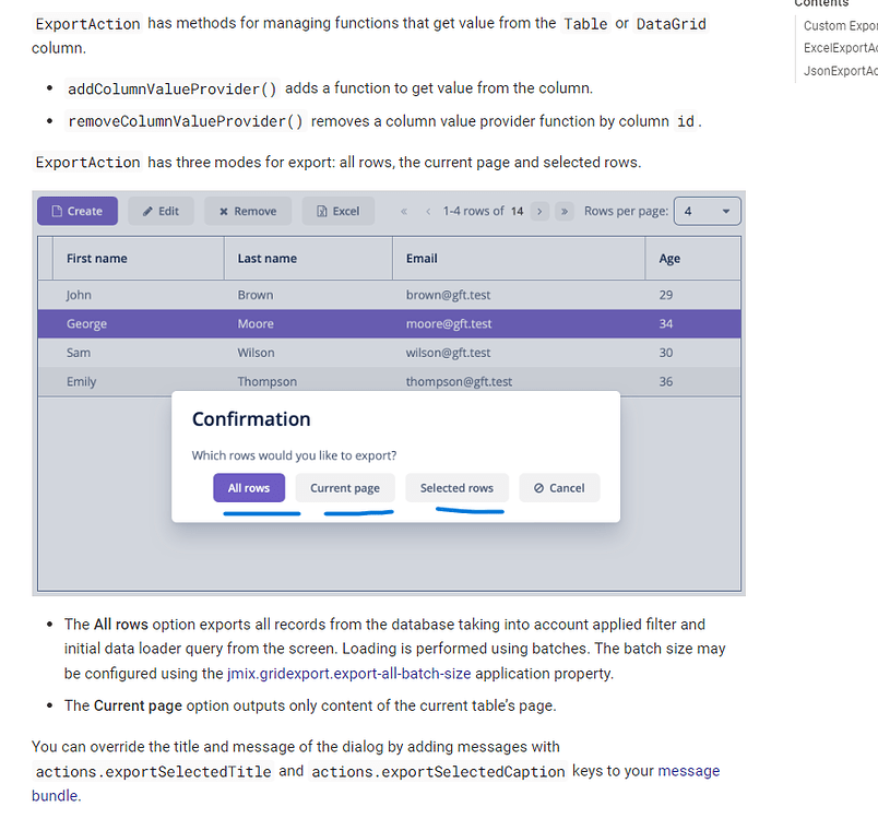 The documentation reports that there are three different types of ...