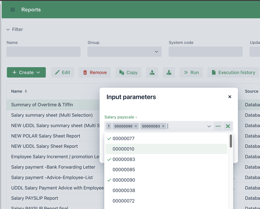 Report parameter option broken in V 2.7.6 - Support - Jmix