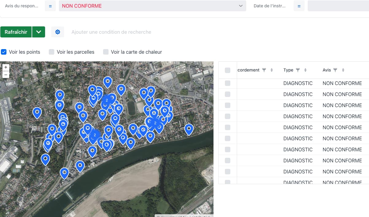 Filter NOT CONFORM OK