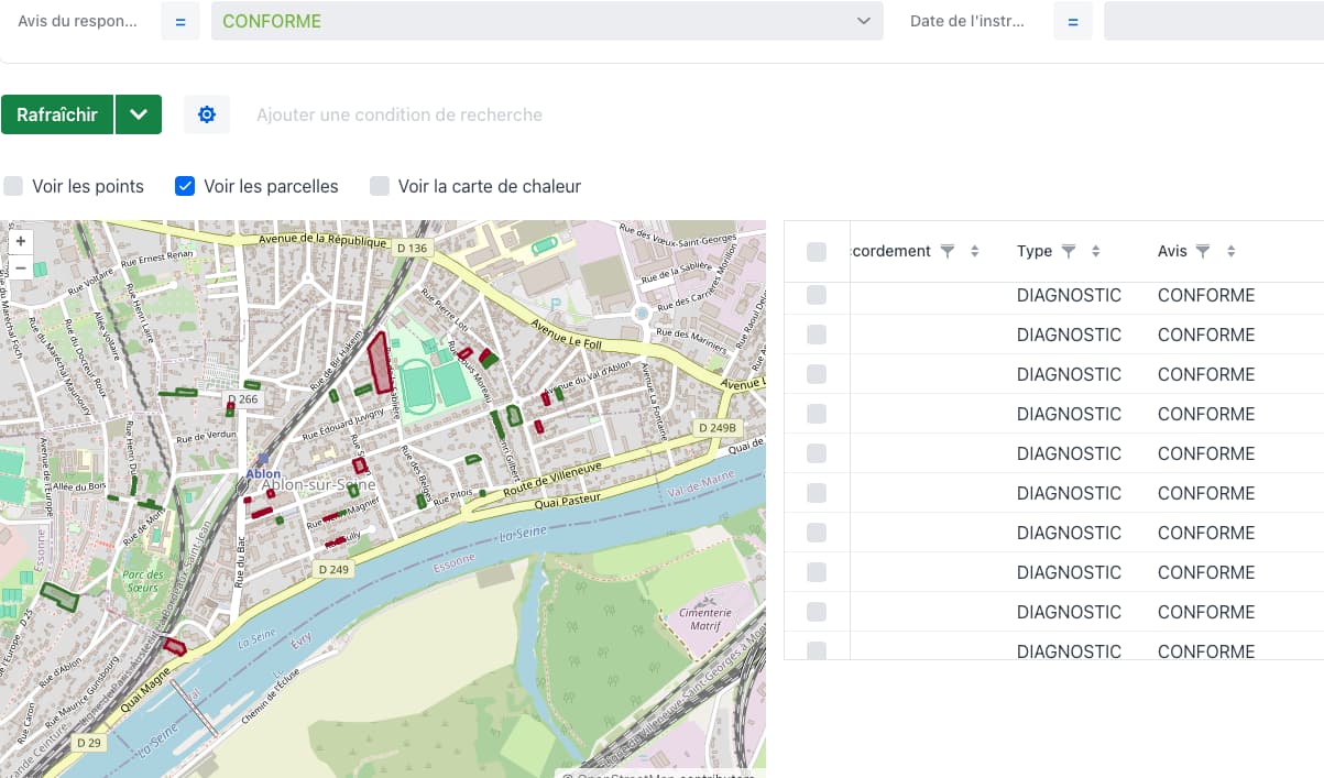 Change Filter from NOT CONFORM to CONFORM NOK with polygons