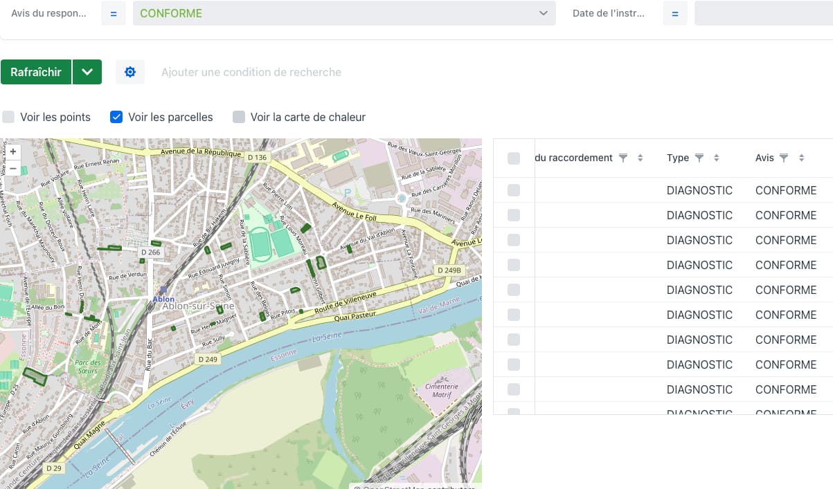Filter CONFORM OK with polygons