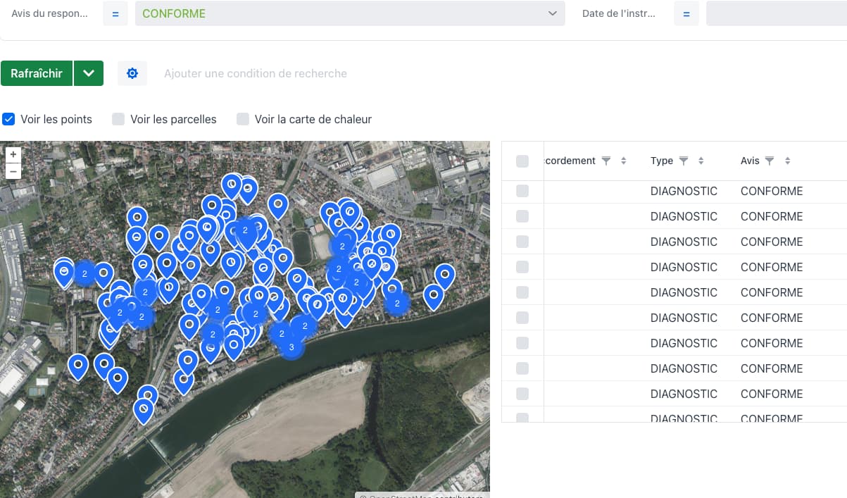 Change Filter from NOT CONFORM to CONFORM NOK